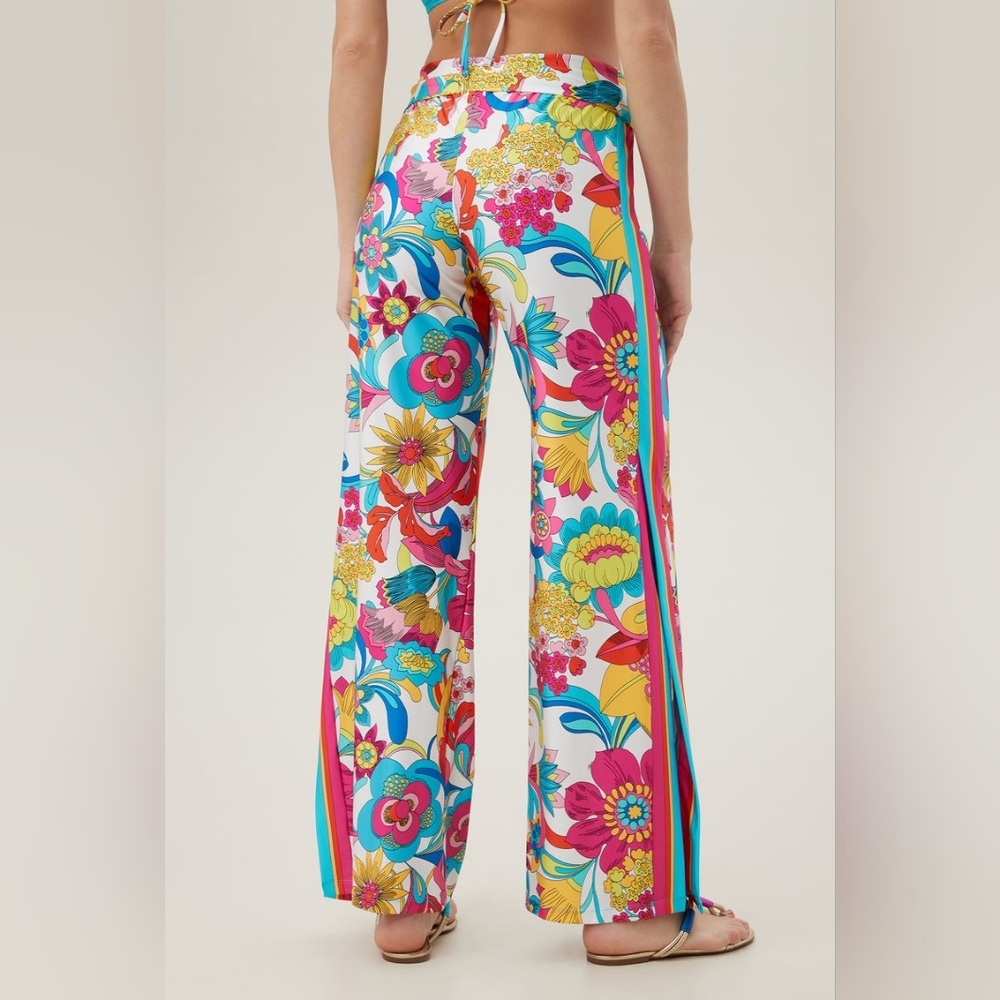 TRINA TURK FONTAINE HIGH WAISTED COVERUP PANTS MEDIUM - Picture 3 of 7